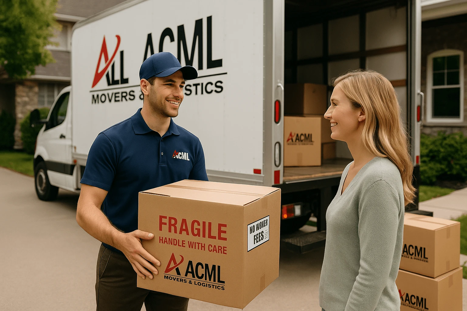 All Canada Movers moving truck transporting goods on Canadian highway